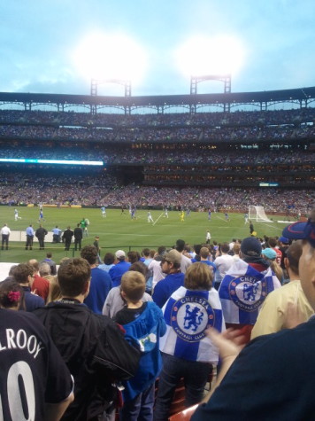 Chelsea FC and Manchester FC battle in a friendly at Busch Stadium on May 23rd.